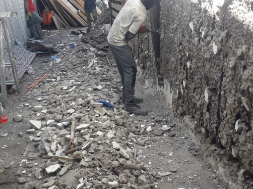Demolición ex oficinas dirección del tránsito en Iquique año 2022