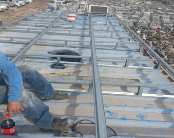 Techumbre oficinas Ilustre municipalidad de Iquique Los Verdes. Julio 2024